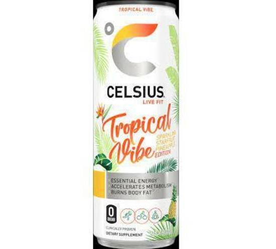 Order Celsius - Sparkling Tropical Vibe food online from IV Deli Mart store, Goleta on bringmethat.com