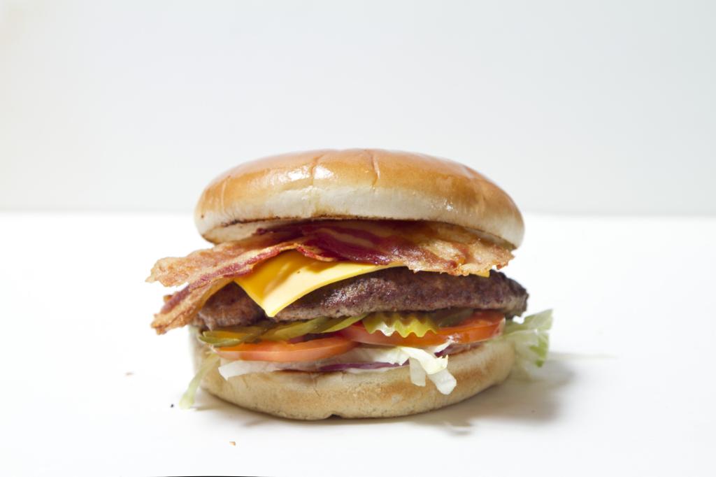 Order 1/3 lb. Bacon Cheese Burger food online from Country Burger House store, Mesquite on bringmethat.com