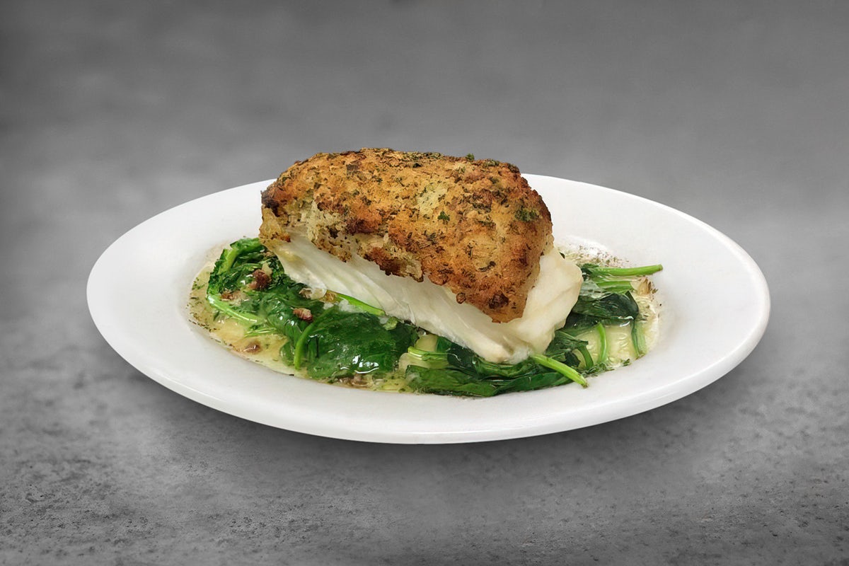 Order GARLIC CRUSTED SEA BASS food online from Ruth's Chris Steak House store, Fort Worth on bringmethat.com