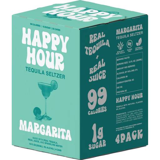 Order Happy Hour Margarita Setlzer (4PKC 12 OZ) 139169 food online from BevMo! store, Anaheim on bringmethat.com