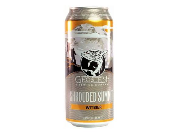 Order Ghostfish Shrouded Summit White Ale - 4x 16oz Cans food online from Garfield's Beverage Warehouse store, Chicago on bringmethat.com