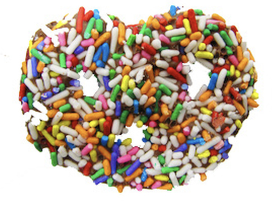 Order MILK Chocolate Covered Sprinkles Pretzel food online from The Sweet Shop Nyc store, New York on bringmethat.com