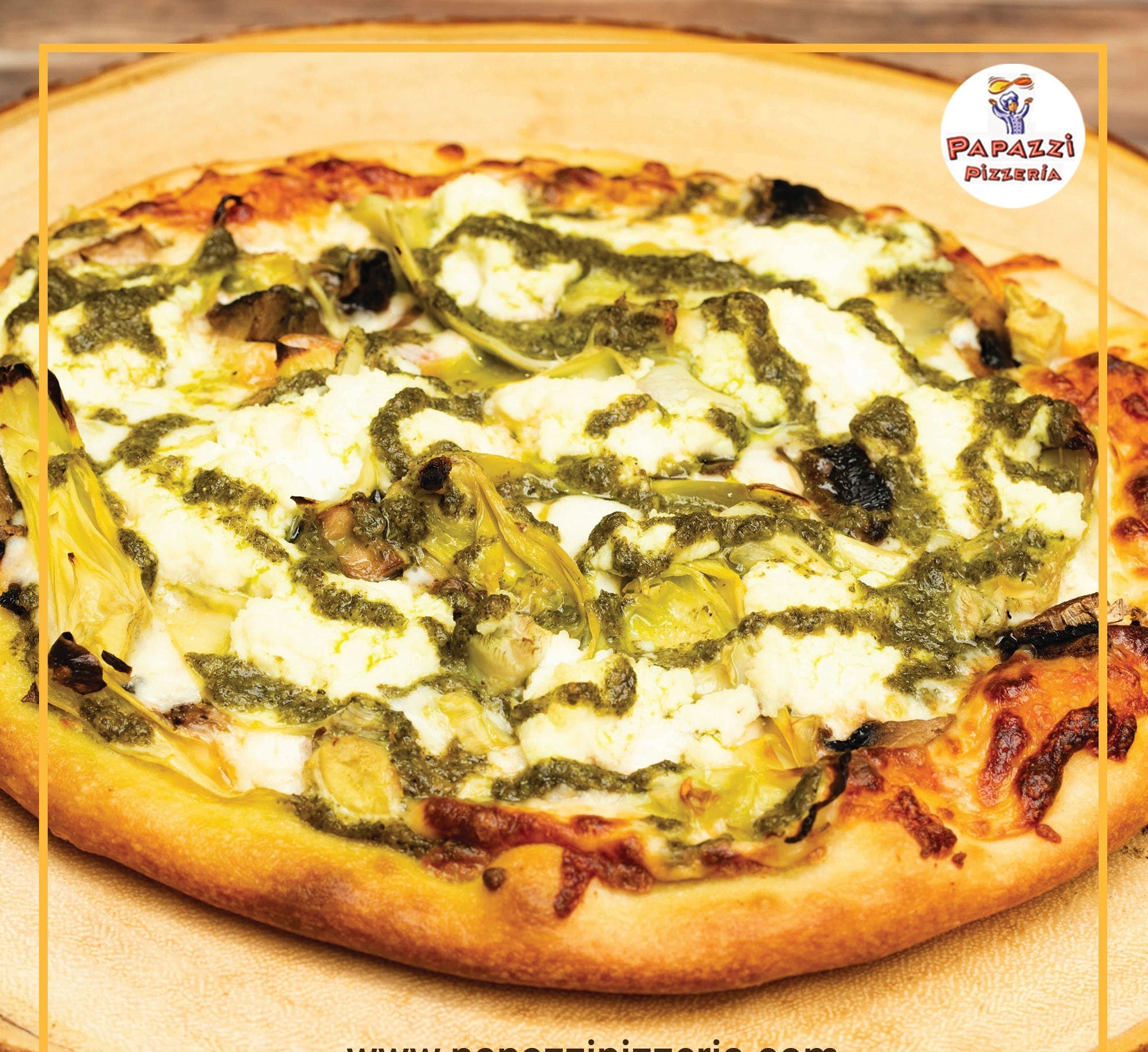 Order Chicken Spinach Pizza - 10'' food online from Papazzi Pizzeria store, Bellevue on bringmethat.com