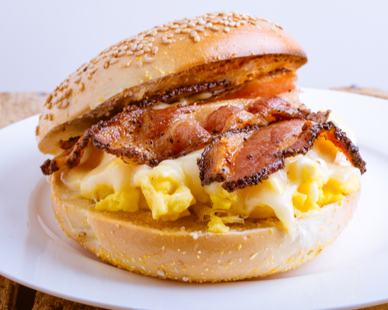Order The Bacon, Egg, and Cheese Sandwich food online from Breakfast Spot store, Armonk on bringmethat.com