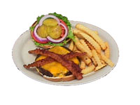 Order Bacon Cheddar Burger food online from Carolina's Diner store, Greensboro on bringmethat.com