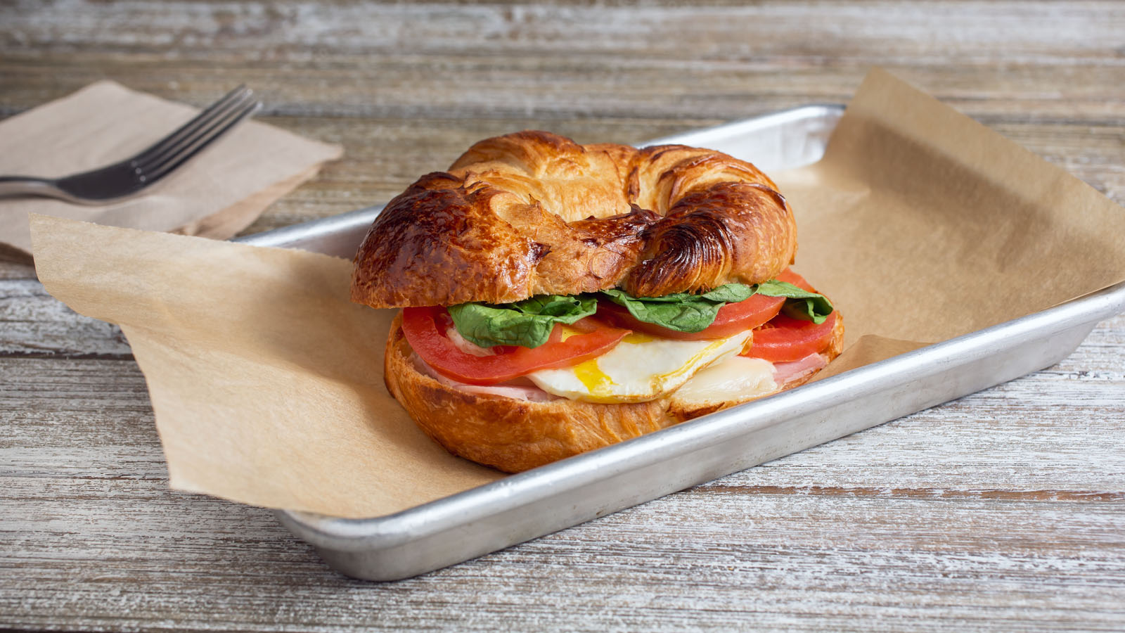 Order Ham and Swiss Croissant food online from Intentional Coffee store, Fullerton on bringmethat.com