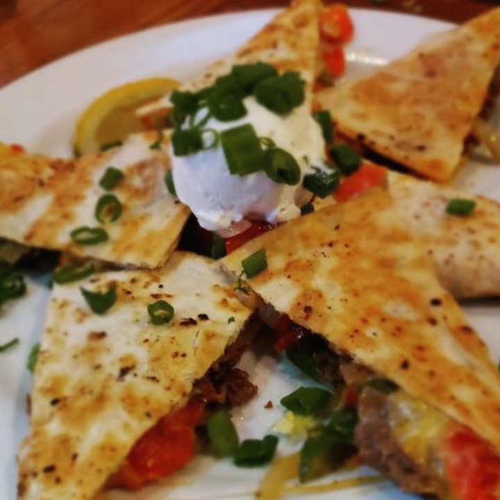 Order Philly Steak Quesadilla food online from The Cove Tavern City Center store, Newport News on bringmethat.com