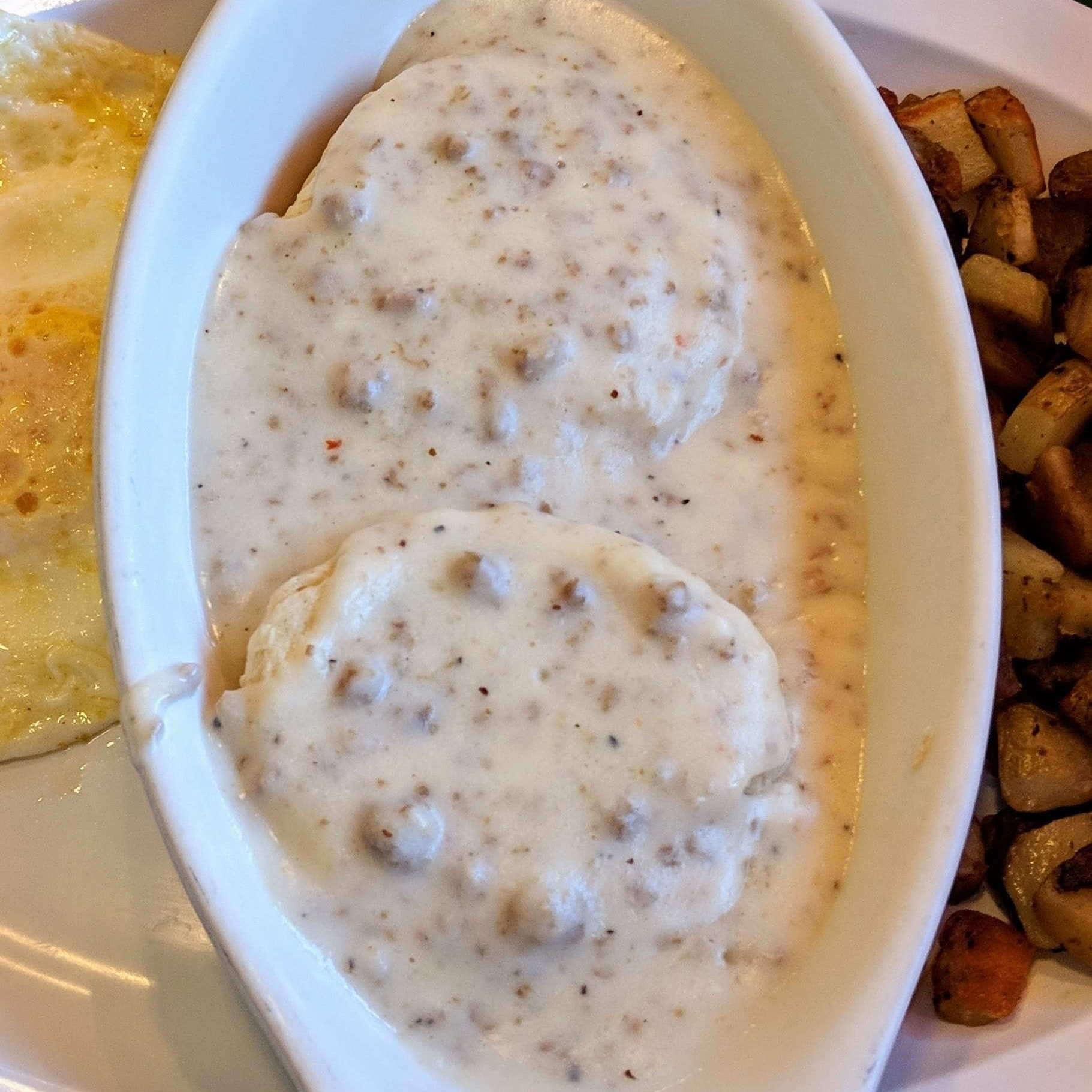 Order Biscuits and Gravy food online from Harbaugh Cafe store, Carbondale on bringmethat.com