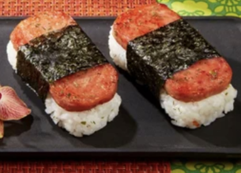 Order Spam Musubi (2pieces) food online from Teapot store, Pleasant Hill on bringmethat.com