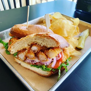 Order Gulf Shrimp Po’ Boy  food online from Down To Earth Cafe + Deli store, Cotati on bringmethat.com