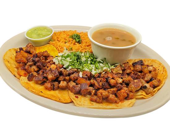 Order St. Al Pastor Tacos food online from El Matador Restaurant store, Denton on bringmethat.com