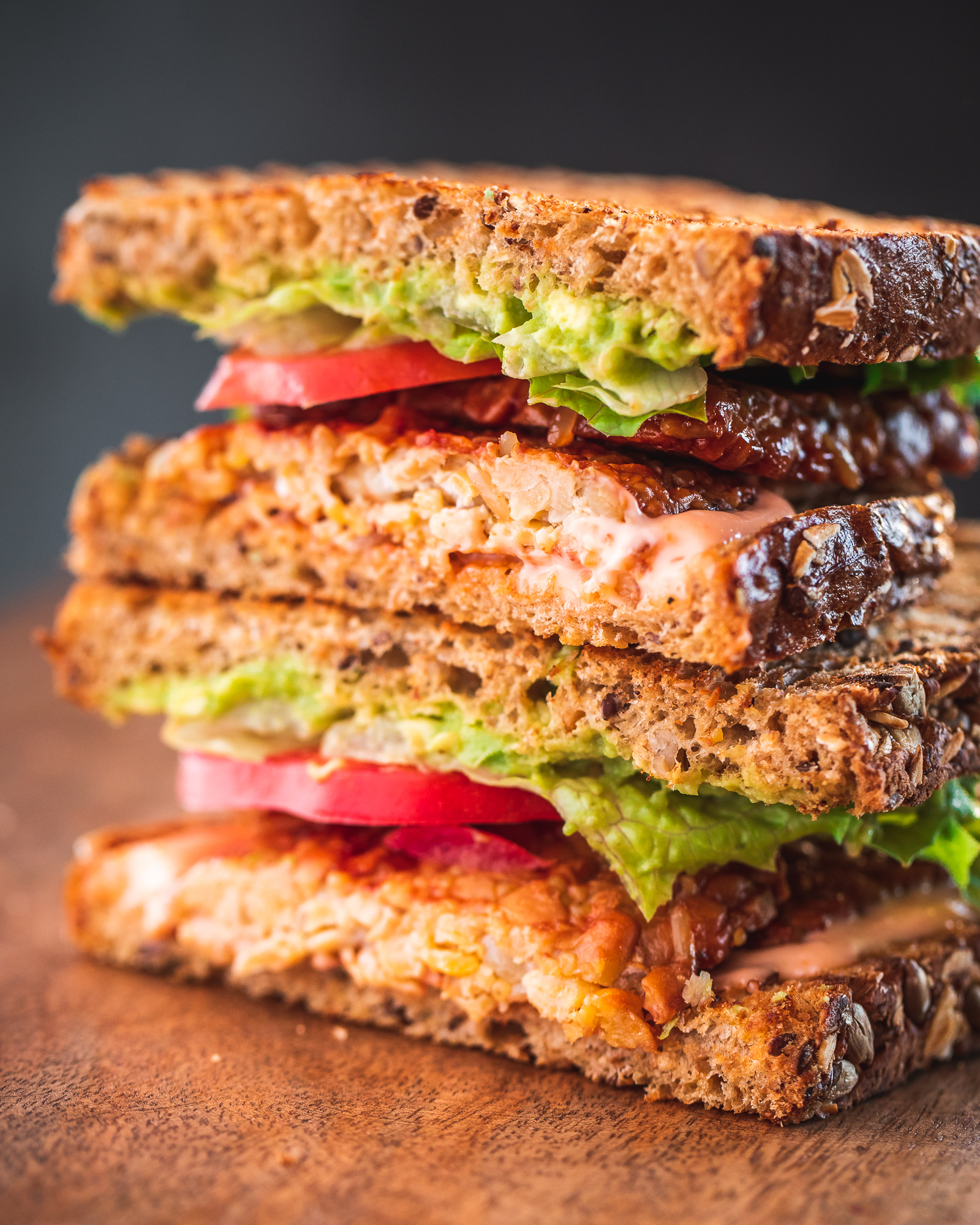 Order Tempeh Lettuce Tomato Sandwich food online from Pure Cold Press store, Brookline on bringmethat.com