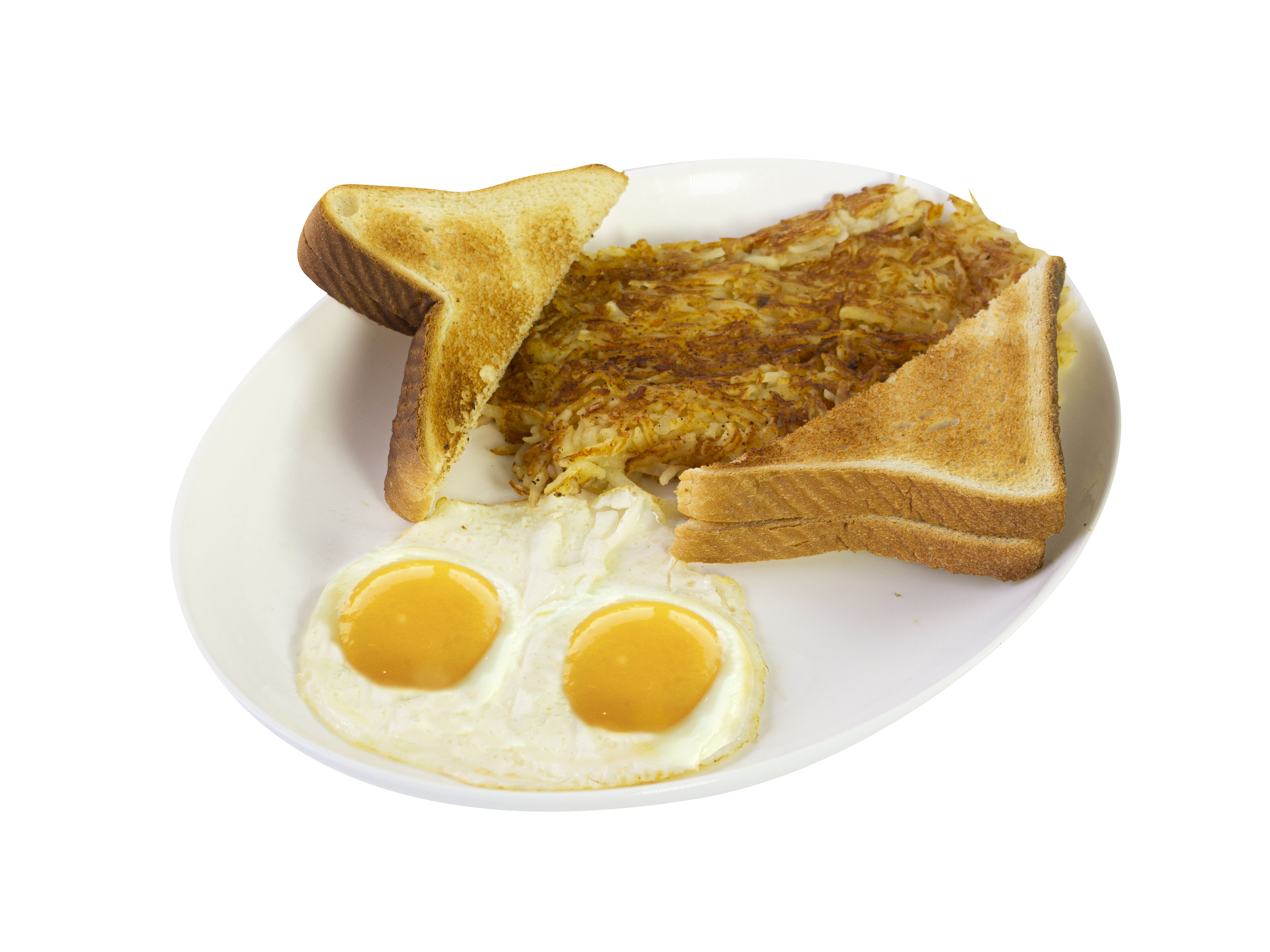 Order #4. Two Eggs Hash Brown and Toast food online from Michael Super Burgers store, Whittier on bringmethat.com