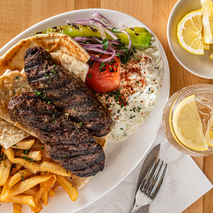 Order Bifteki Platter food online from Its Greek to Me store, Fort Lee on bringmethat.com