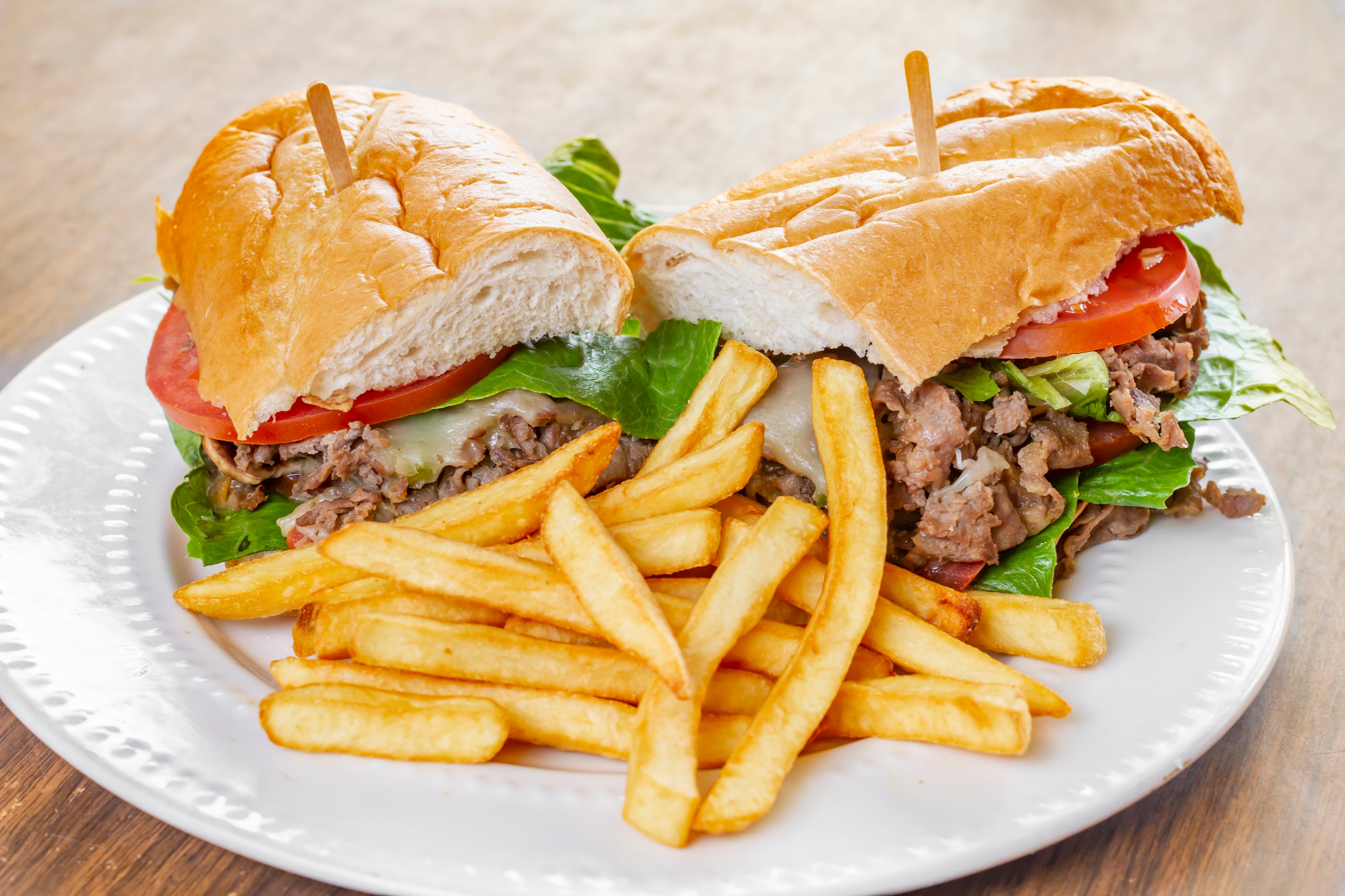 Order Steak & Cheese Sub - 8" food online from Happy House Pizzeria store, Deale on bringmethat.com