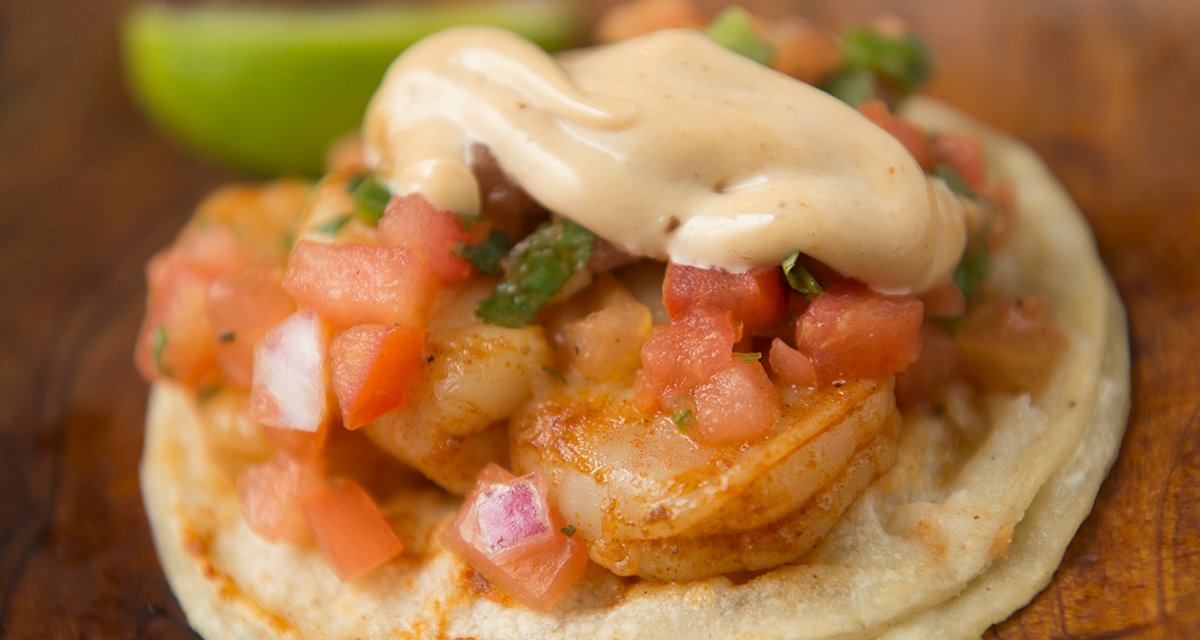 Order Grilled Shrimp Taco food online from Jalapeno Pete store, Studio City on bringmethat.com