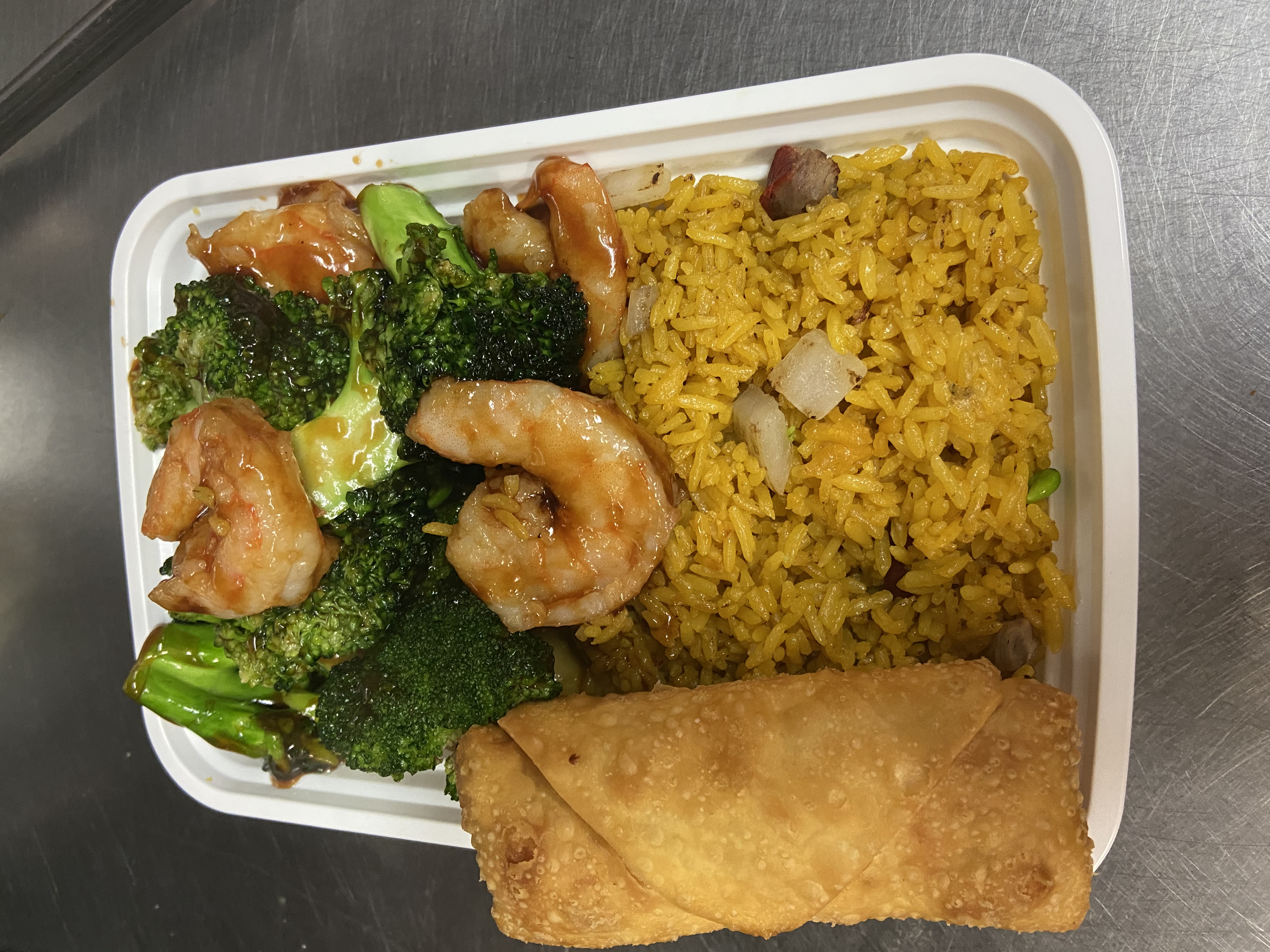Order C17. Shrimp with Broccoli Combination Platter food online from New Jin Xin store, Brooklyn on bringmethat.com