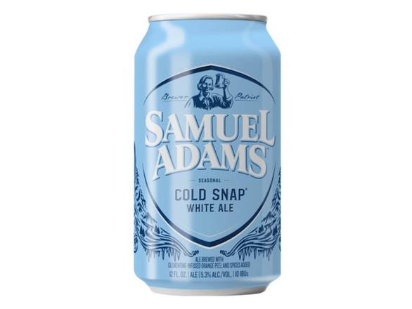 Order Samuel Adams Cold Snap White Ale Seasonal Beer - 6x 12oz Cans food online from Dallas Fine Wine & Spirits Shoppe store, Dallas on bringmethat.com