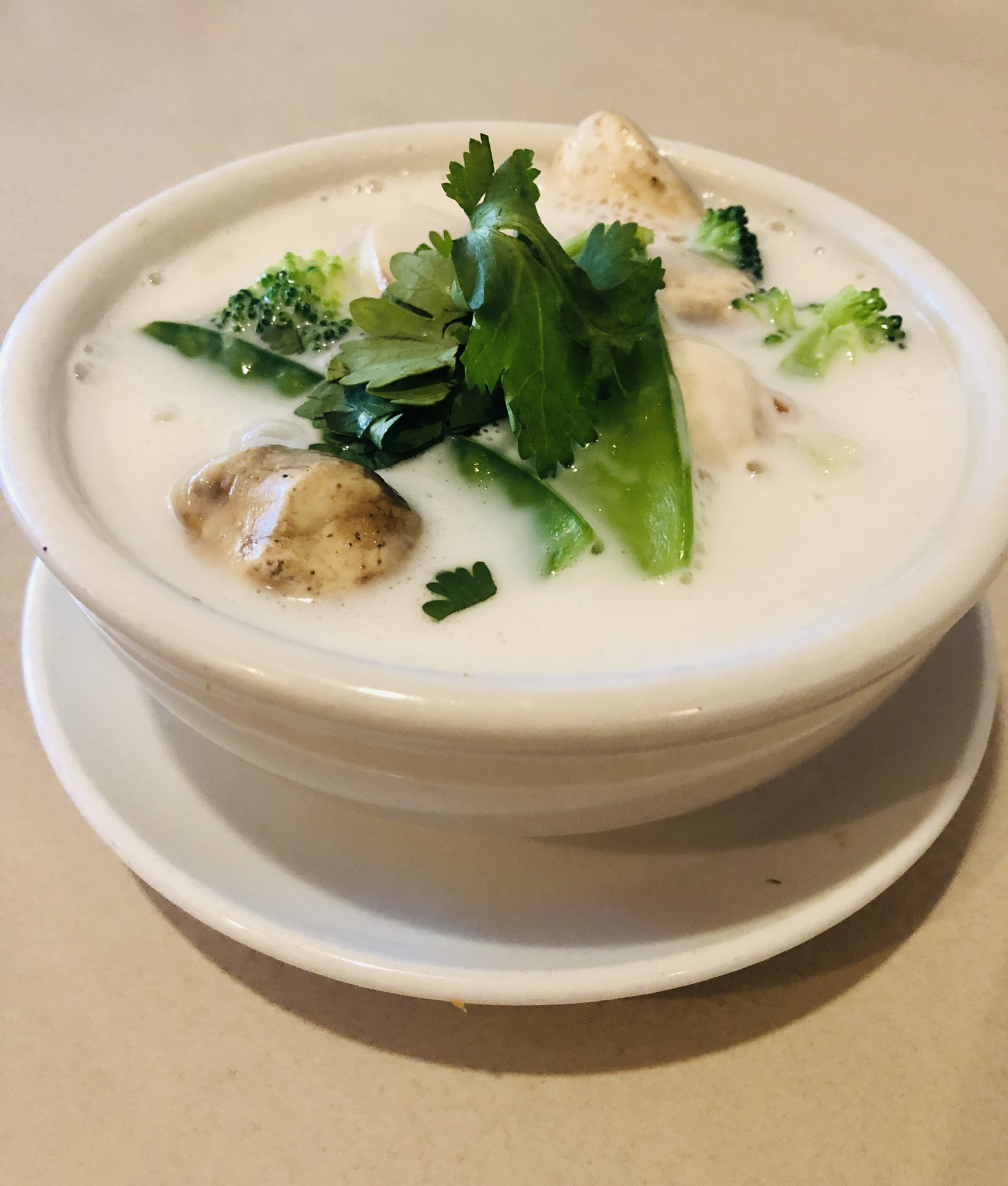 Order S2. Tom Kha Soup food online from Pho and Thai store, Belmont on bringmethat.com