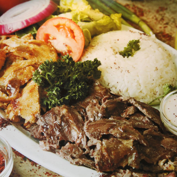 Order Combo Shawarma Plate food online from Falafel Town store, Antioch on bringmethat.com