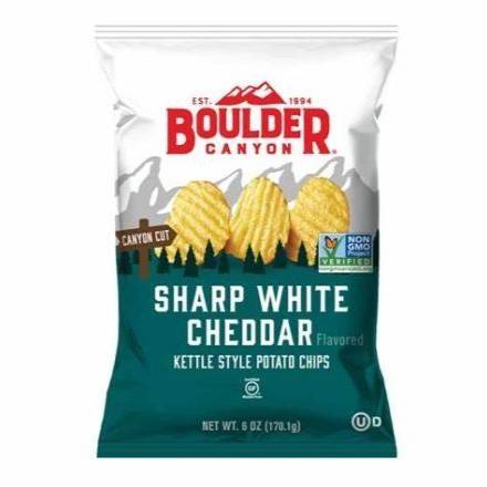 Order Bouder Canyon Sharp White Cheddar Chips (6 oz) food online from Goodees Cravings store, Marietta on bringmethat.com