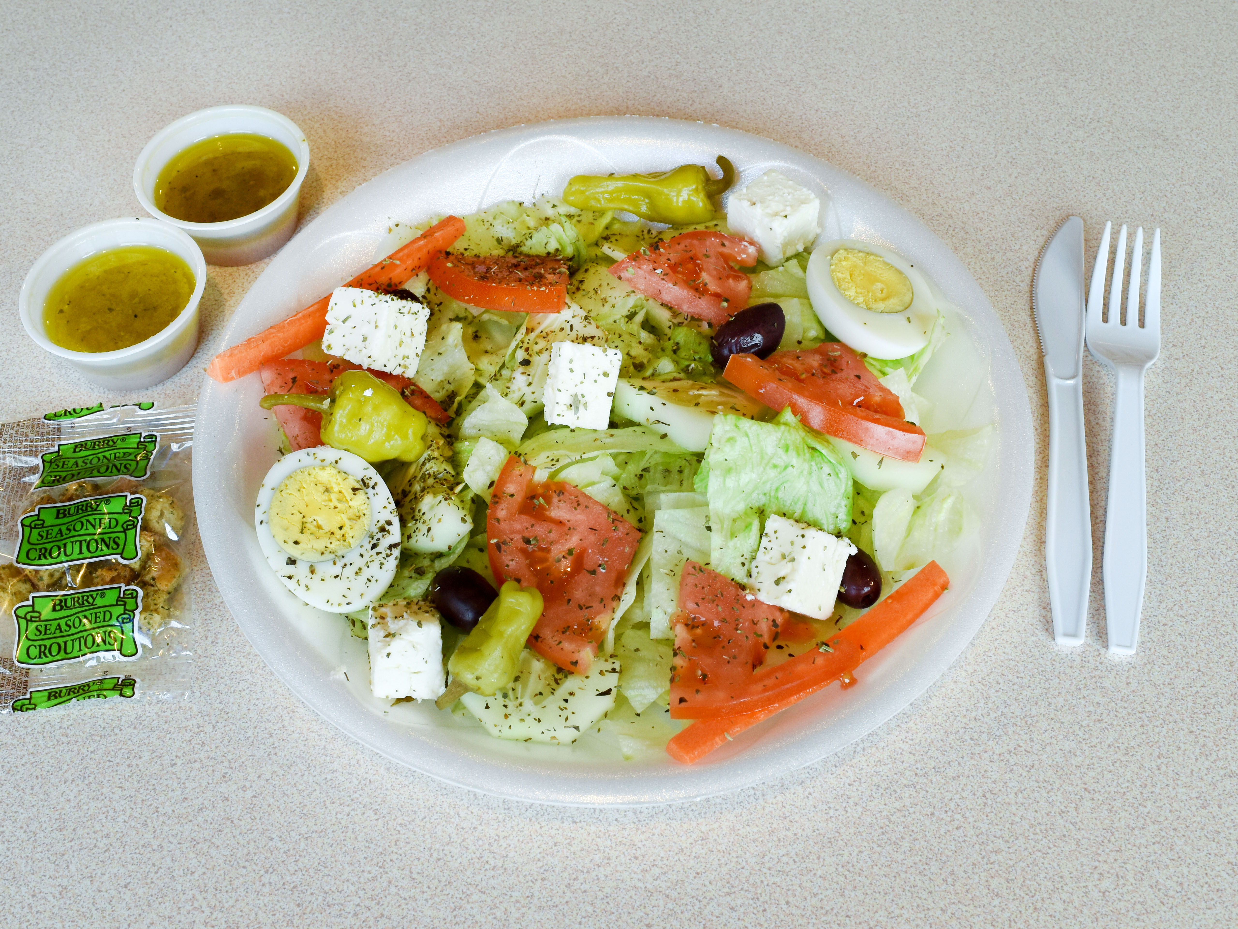 Order Greek Salad food online from Kismet store, Orland Park on bringmethat.com