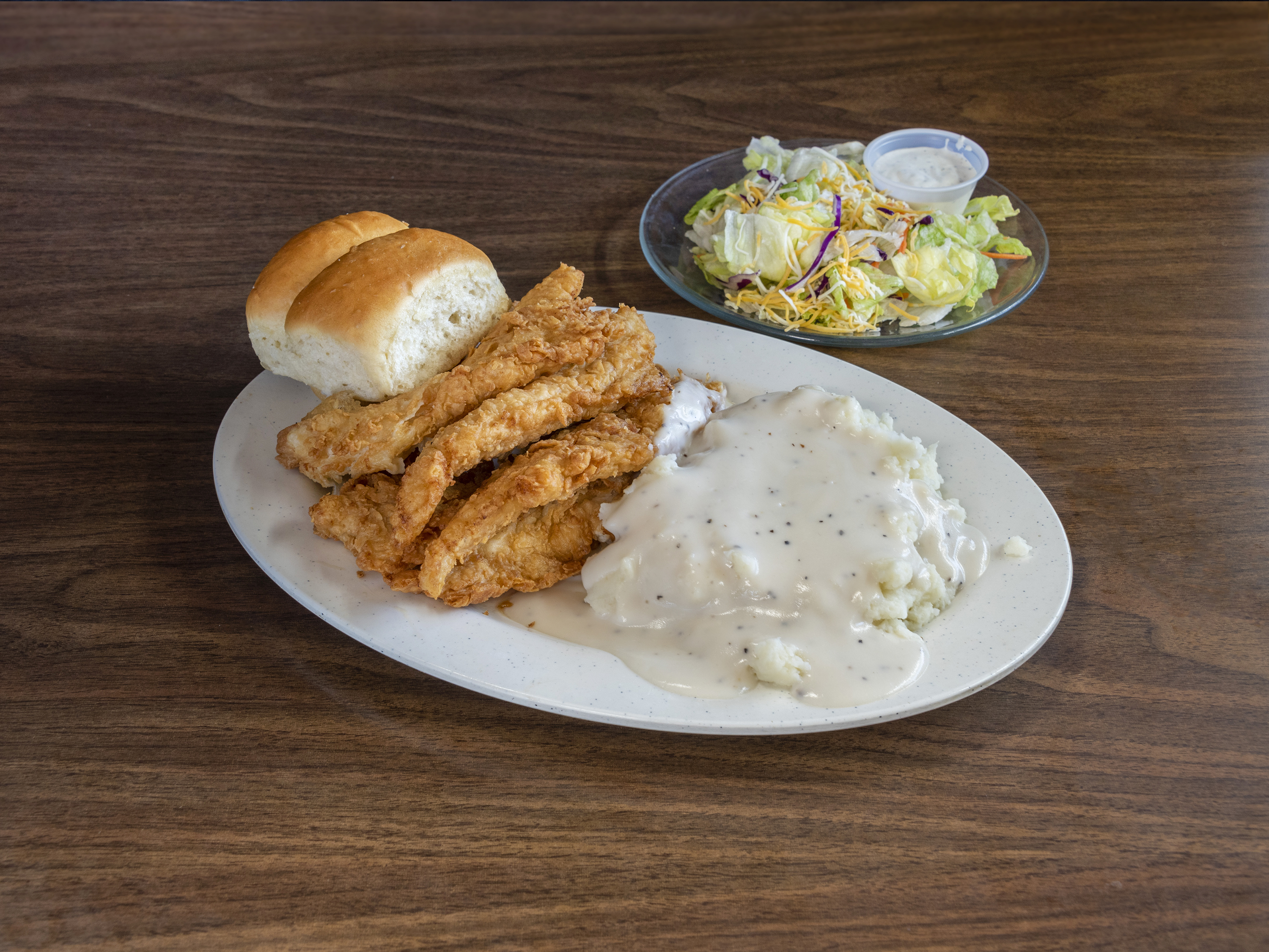 Order Boneless Chicken Strips with 3 Sides food online from Corner Cafe store, Tulsa on bringmethat.com