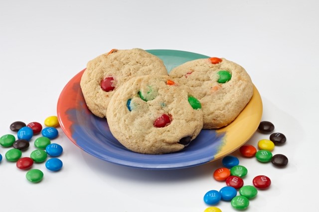 Order 6-Inch Happy Birthday M & M's food online from Eileen's Colossal Cookies store, Omaha on bringmethat.com