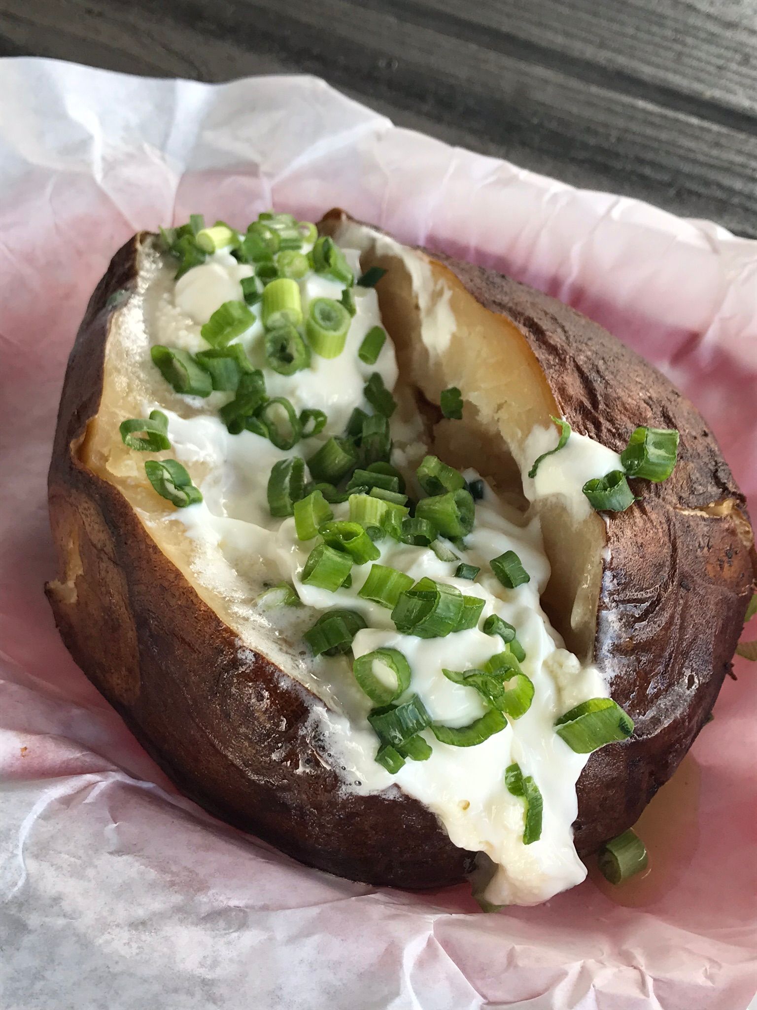 Order Mesquite Smoked Baked Potato food online from Toms BBQ Chicago Style store, Mesa on bringmethat.com