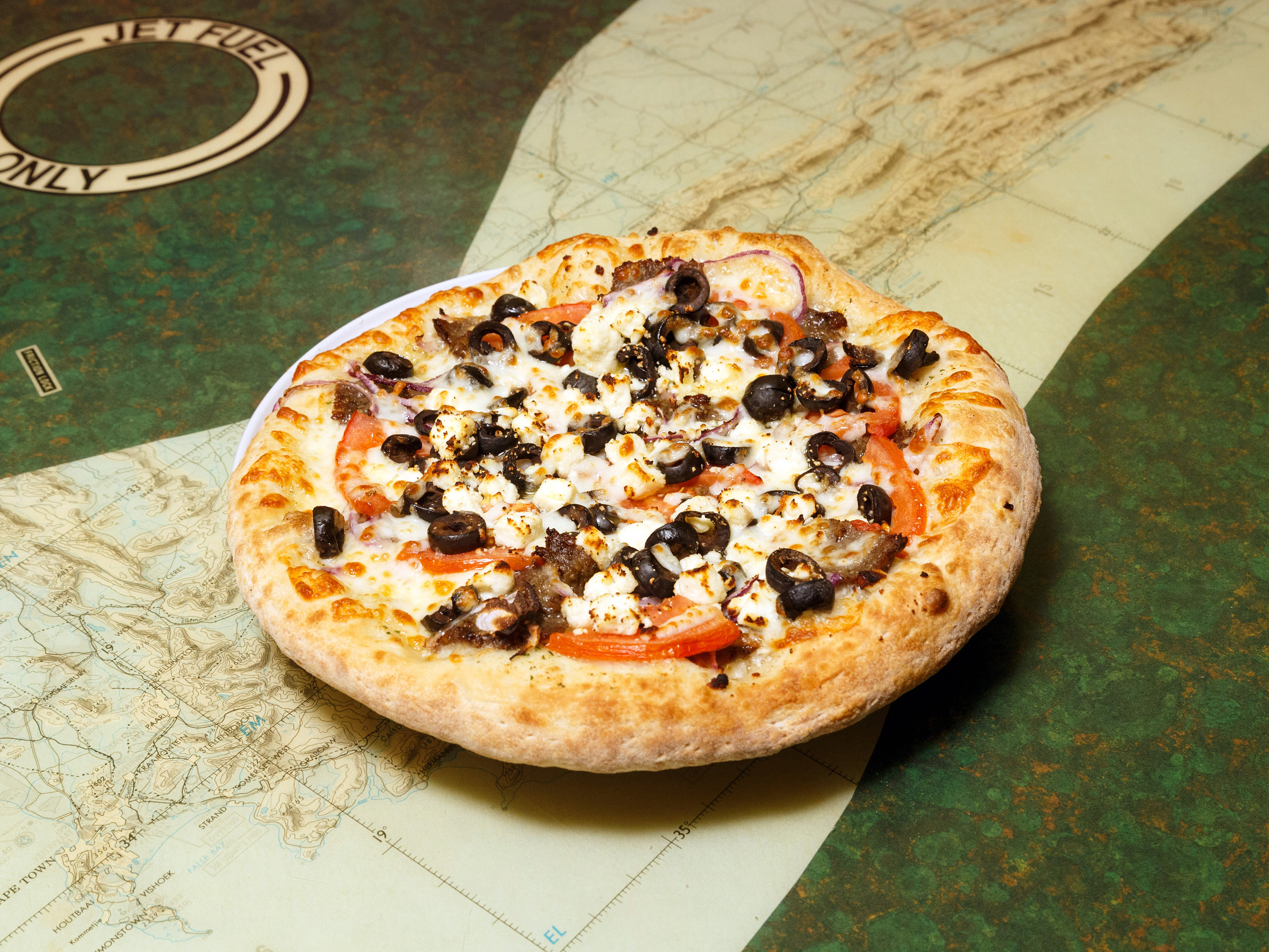 Order Greek Pizza food online from Pitt Pizza Lovers store, Pittsburgh on bringmethat.com