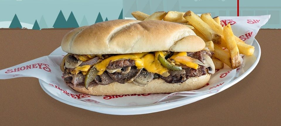 Order Philly Steak & Cheese Sandwich food online from Shoney's Restaurant store, Powell on bringmethat.com