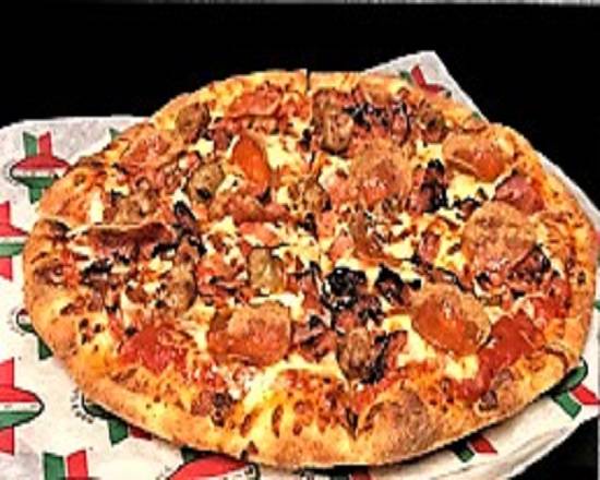 Order Meatzza food online from Paninis Bar & Grill store, Stow on bringmethat.com