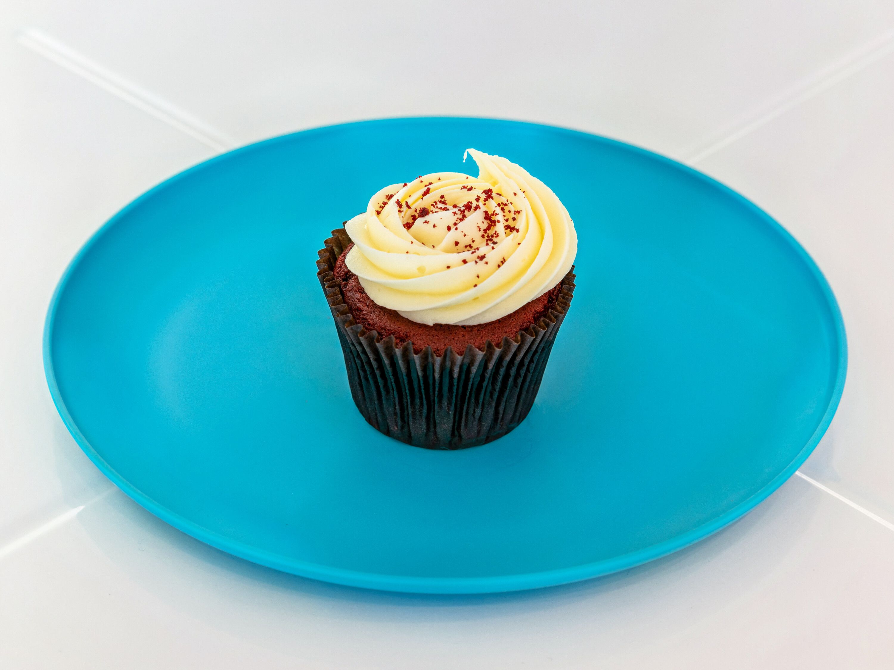 Order Famous Red Velvet Cupcake food online from Smallcakes Cupcakery & Creamery - Waco store, Waco on bringmethat.com