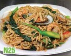 Order N25. Seafood Yifu Noodle 海鮮意麵 food online from Good Children store, Westmont on bringmethat.com