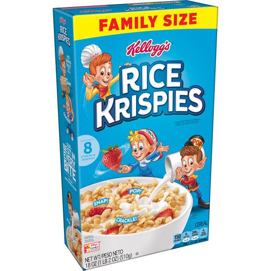 Order Rice Krispies Breakfast Cereal Family Size, 18 OZ food online from Cvs store, UPLAND on bringmethat.com