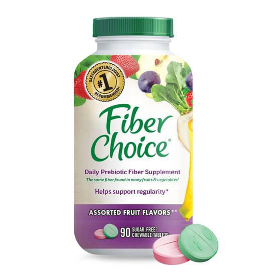 Order Fiber Choice Prebiotic Fiber Chewable Tablets Sugar Free Assorted Fruit (90 ct) food online from Rite Aid store, Caledonia on bringmethat.com