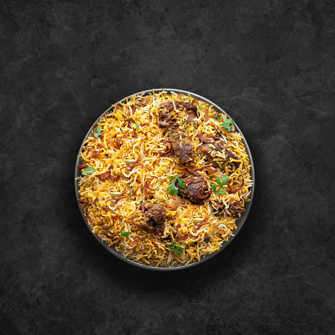 Order Yum Goat Biryani food online from United Kitchens Of India store, Lowell on bringmethat.com