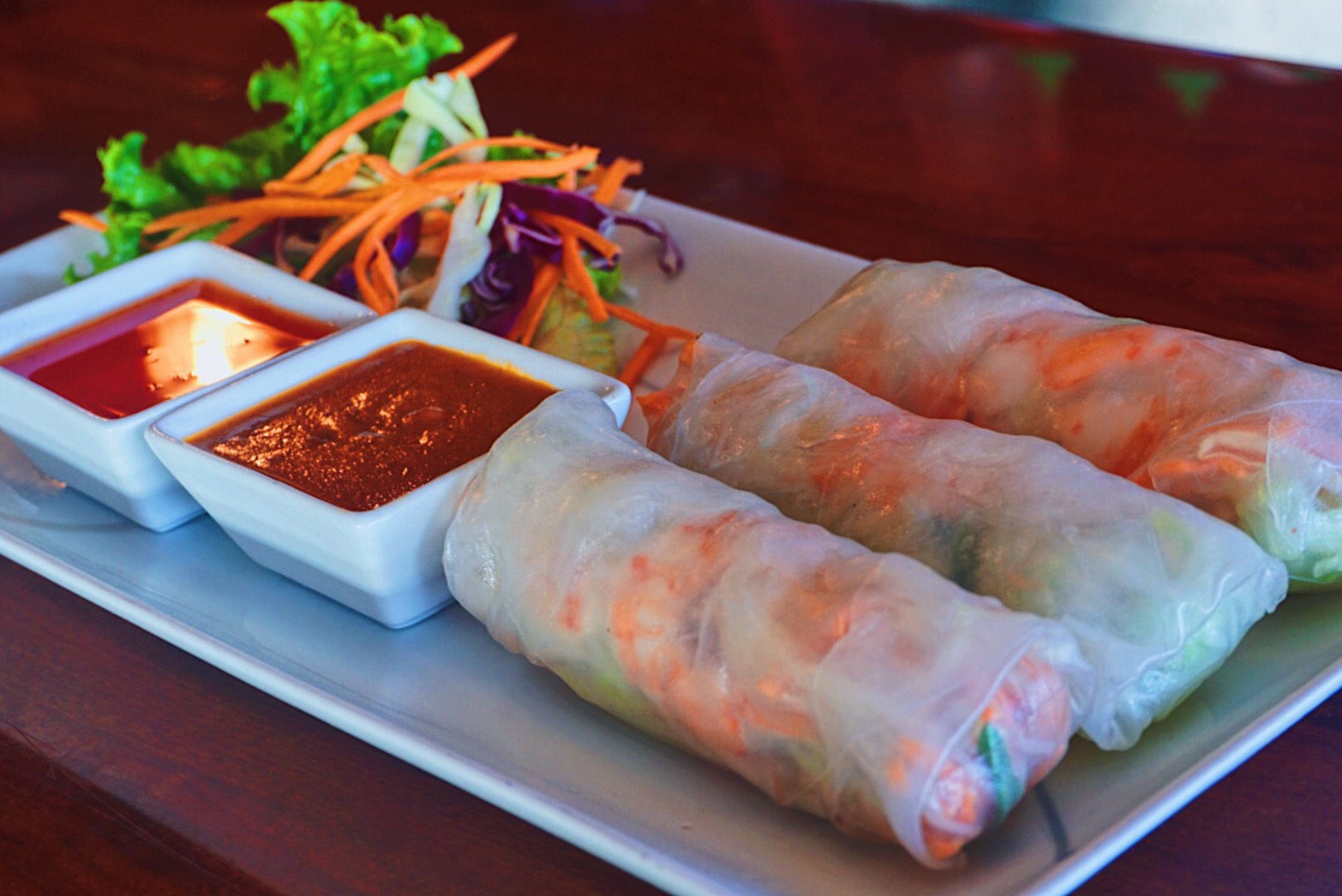 Order 10. Fresh Spring Rolls food online from Thai Bamboo store, Northridge on bringmethat.com
