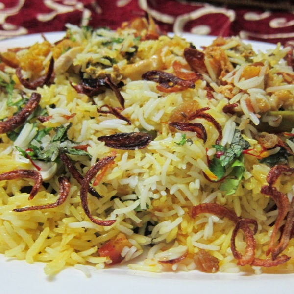 Order Gongura Vegetable Biryani food online from Chef of India store, Jersey City on bringmethat.com