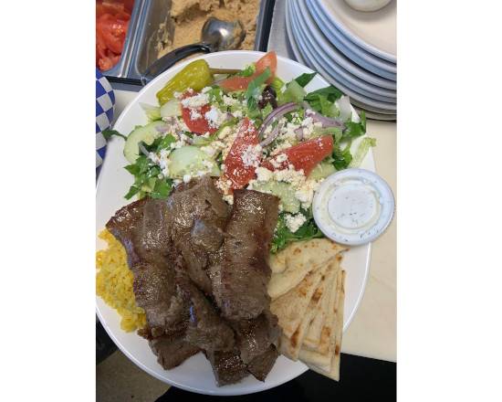 Order Gyros Plate food online from Greek Corner Cafe store, San Diego on bringmethat.com