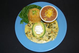 Order Seafood Enchiladas food online from Manuel's Mexican Restaurant & Cantina store, Scottsdale on bringmethat.com
