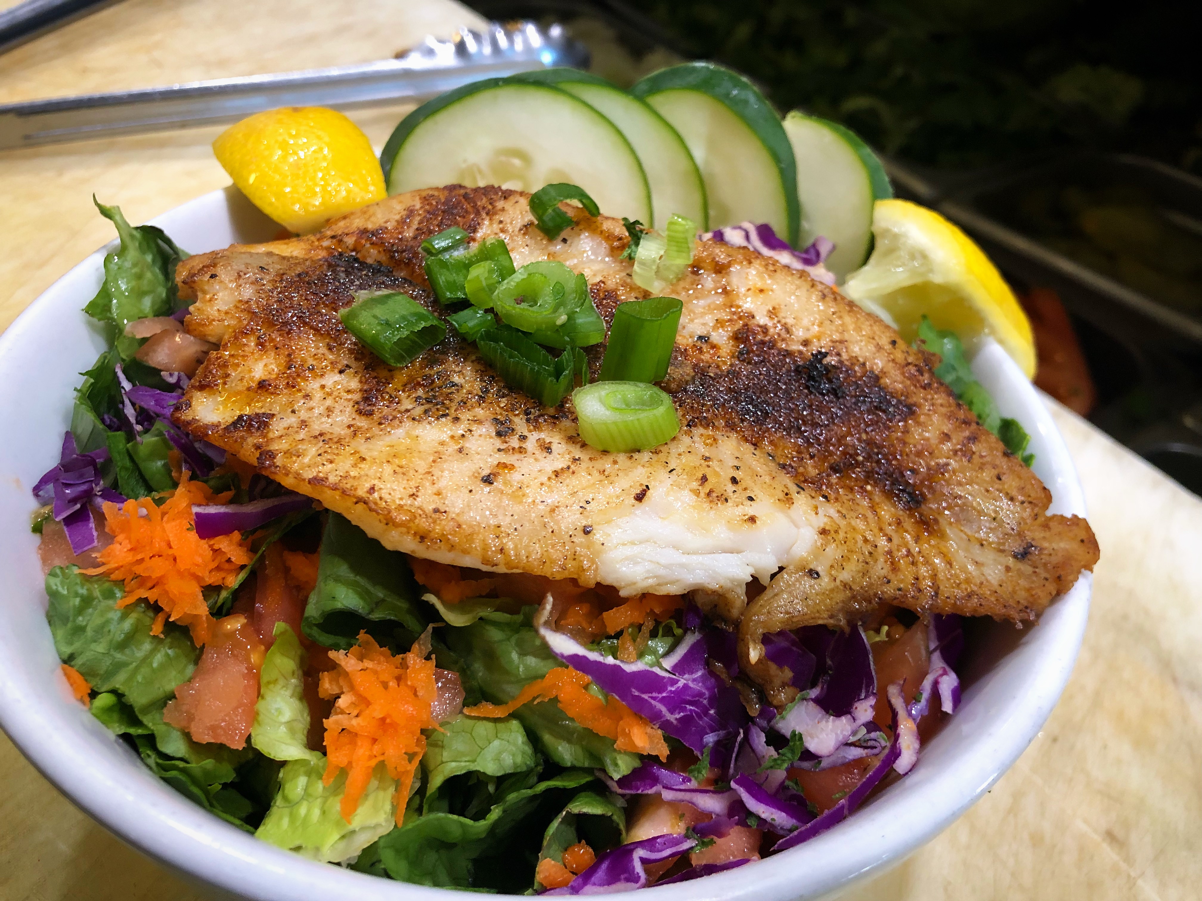 Order Catfish Salad food online from Stevie Creole Cafe store, Los Angeles on bringmethat.com