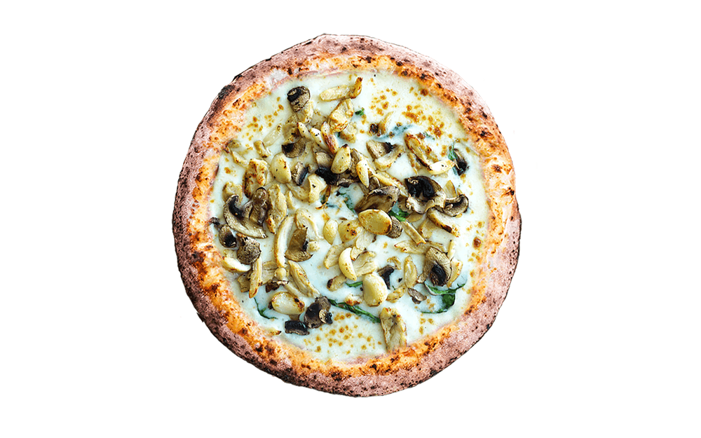 Order White Shroom Pizza - Half food online from Urban Bricks store, Lubbock on bringmethat.com