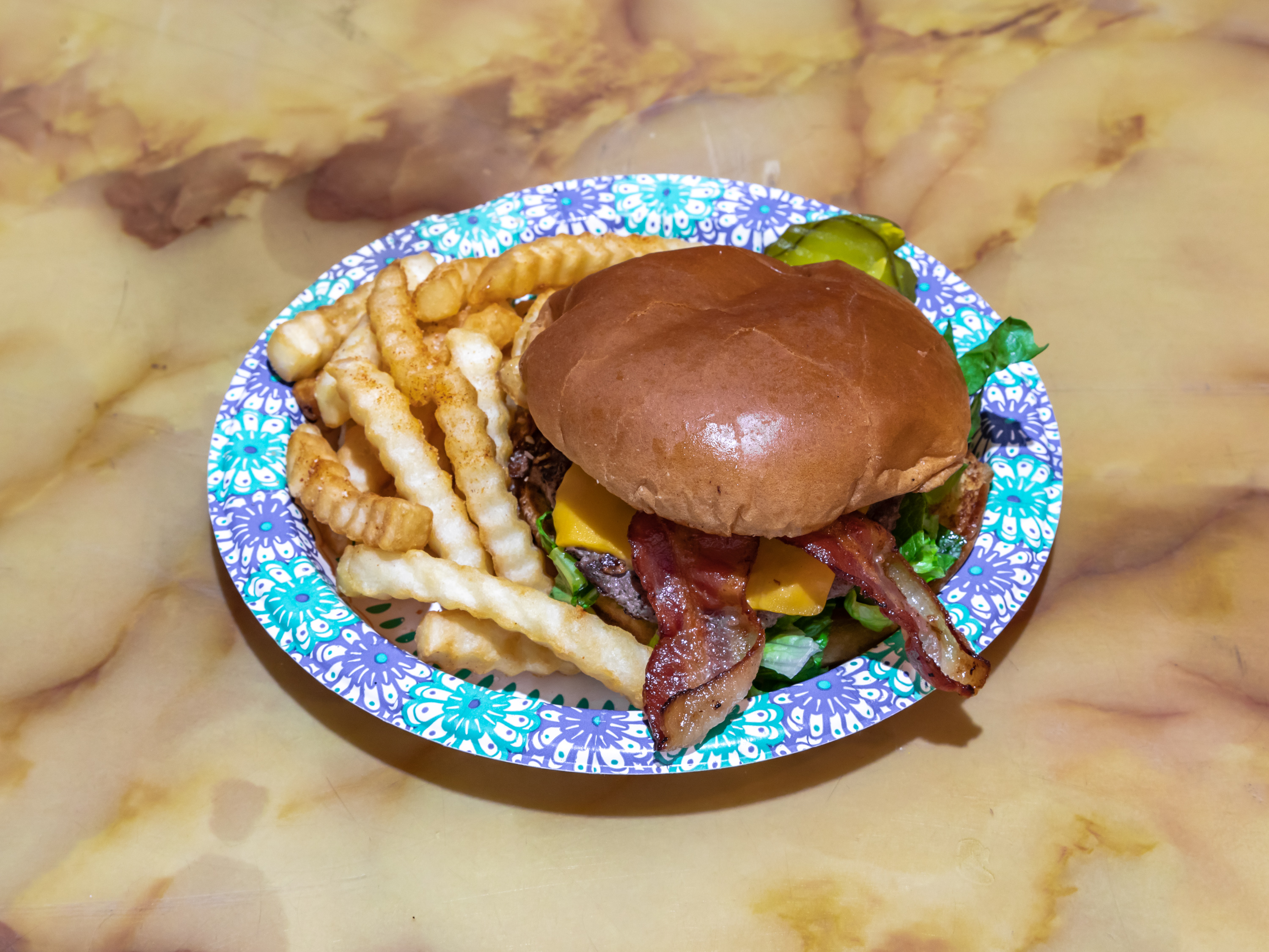 Order Charlie bacon cheese burger food online from Long Wong Restaurant store, Phoenix on bringmethat.com