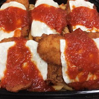 Order Chicken Parmigiana (5) w/ Pasta - FM Style food online from Franklin Chateau store, Franklin on bringmethat.com