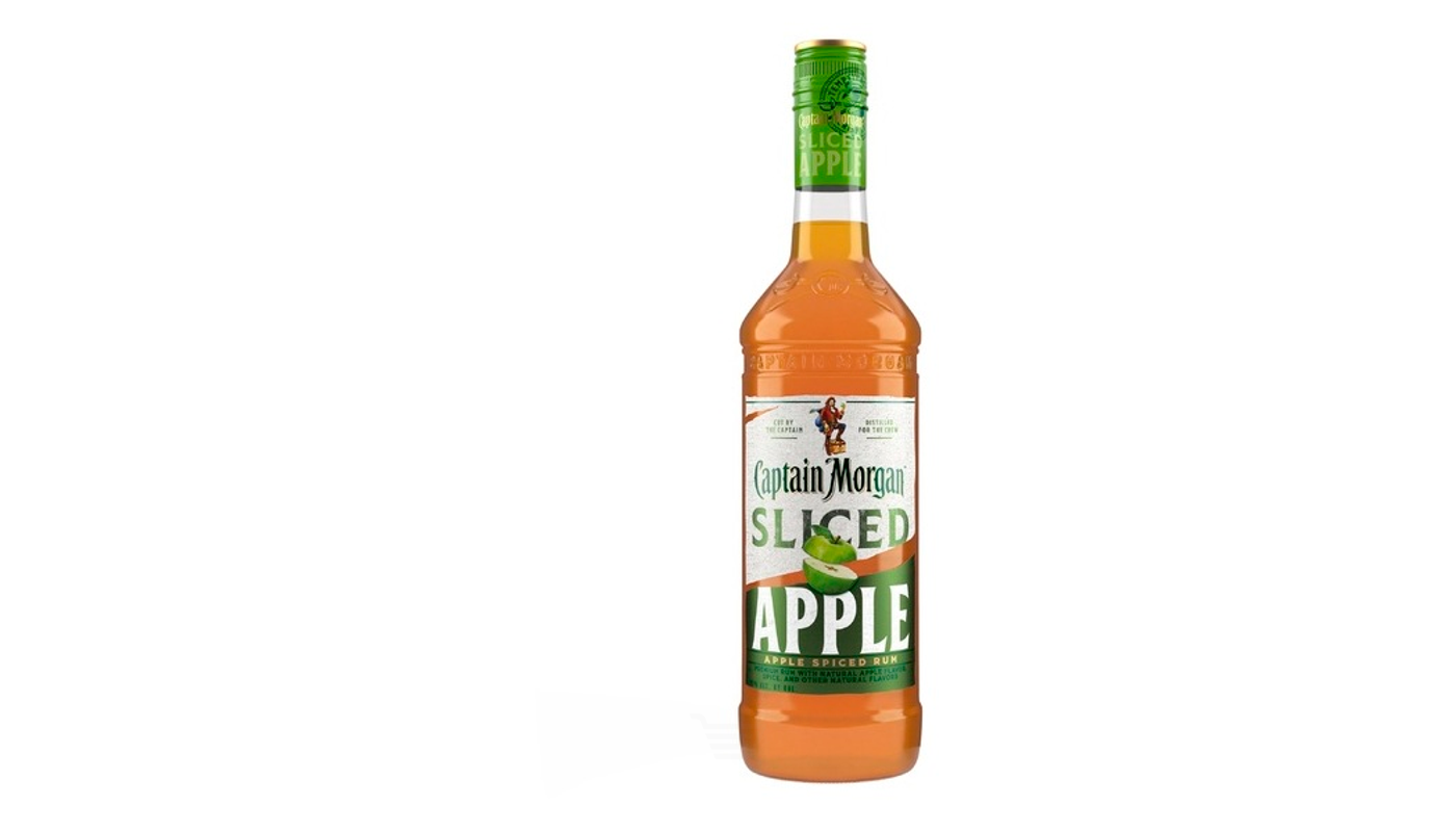 Order Captain Morgan Sliced Apple Flavored Spiced Rum 750mL food online from Liquor Palace store, Burbank on bringmethat.com