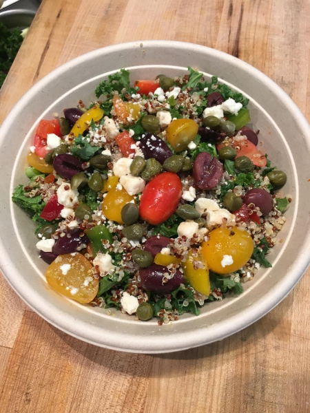 Order Greek Med Quinoa Bowl food online from Market Crates store, New York on bringmethat.com