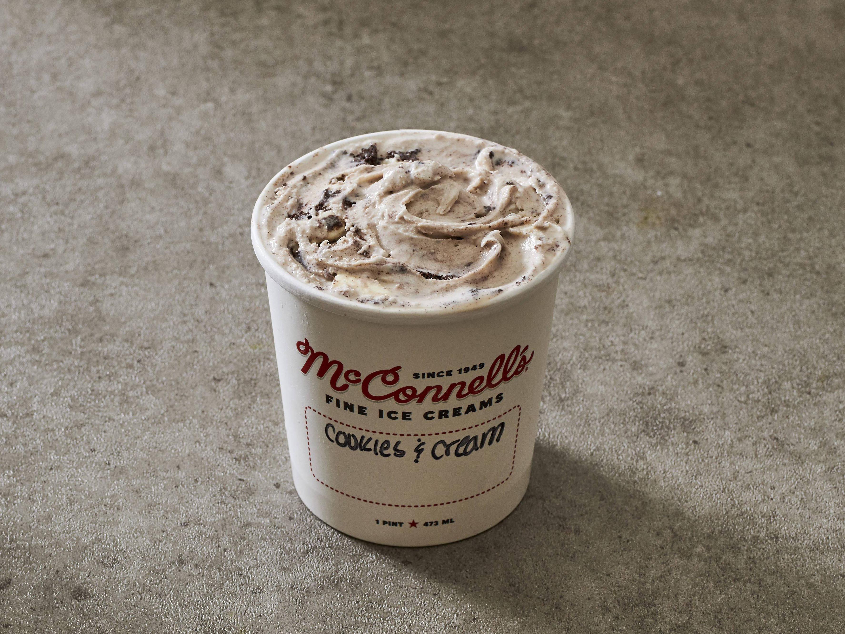 Order Cookies and Cream food online from McConnell's Fine Ice Creams store, Santa Barbara on bringmethat.com