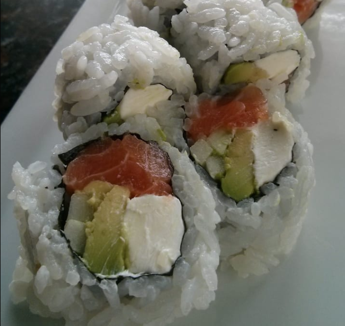 Order 61. Philadelphia Roll (8pcs) food online from Soyokaze Sushi store, Garden Grove on bringmethat.com