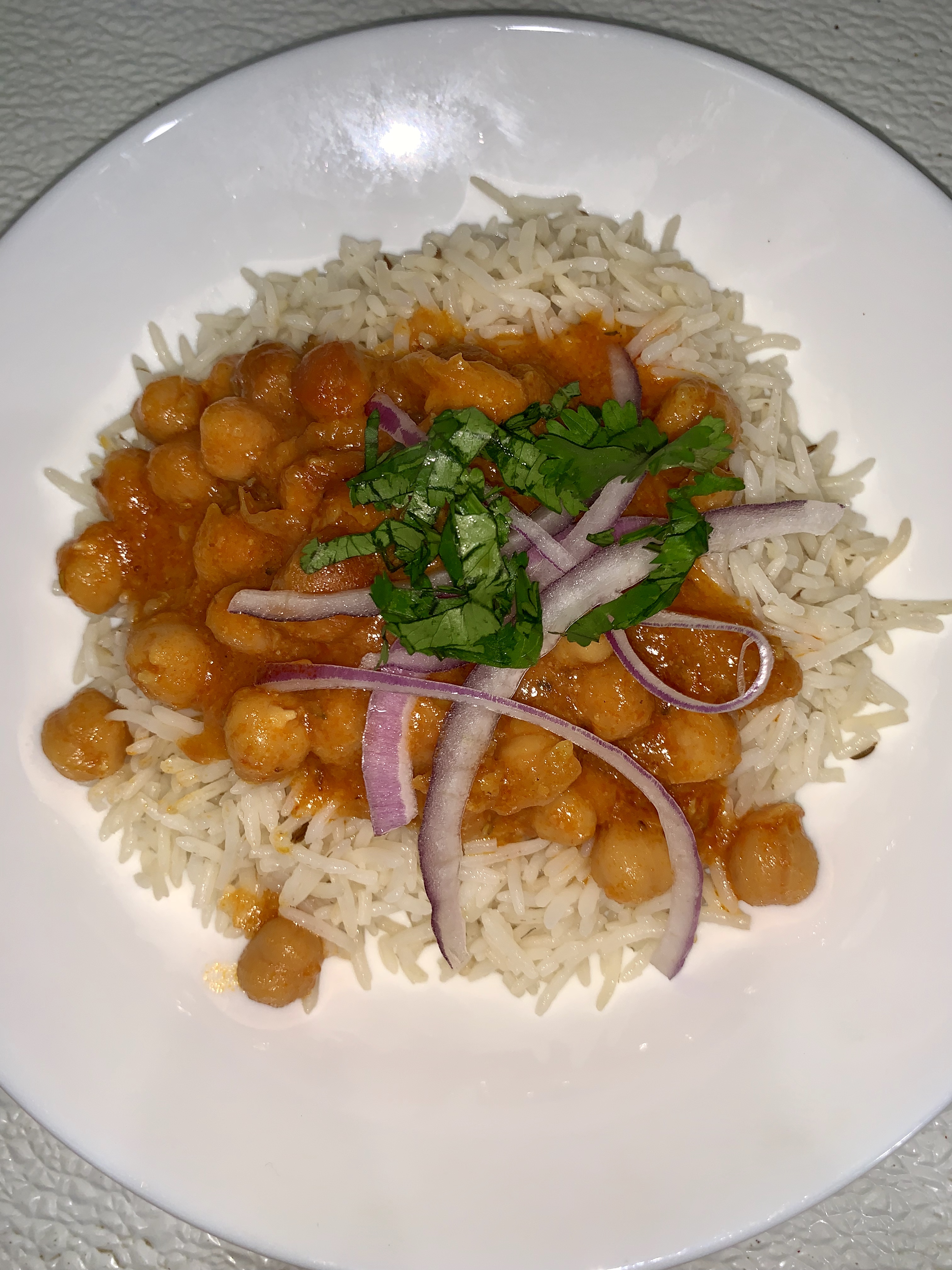 Order Chicpeas over basmati white rice food online from The Kabul Fresh Grill store, Baltimore on bringmethat.com